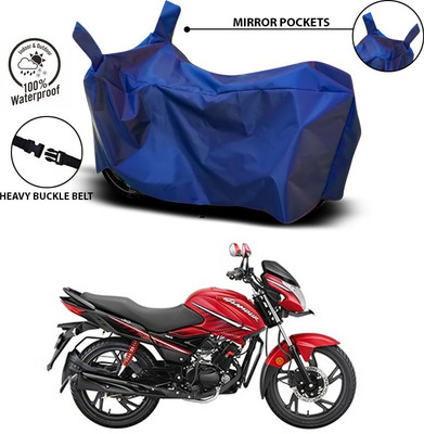 SEBONGO Waterproof Two Wheeler Cover for Hero(Glamour i3s, Blue)