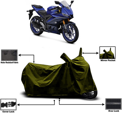 Amexride Two Wheeler Cover for Yamaha(YZF R25, Green)
