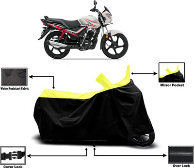Amexride Two Wheeler Cover for TVS(Star City Plus BS6, Yellow)