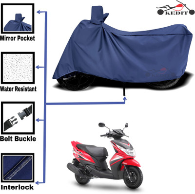 KEDIT Two Wheeler Cover for Yamaha(Ray Z BS6, Blue)