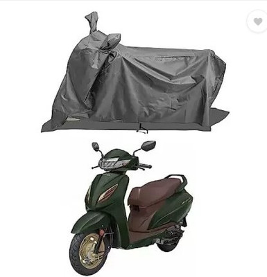 Tritika Waterproof Two Wheeler Cover for Bajaj(Chetak, Grey)