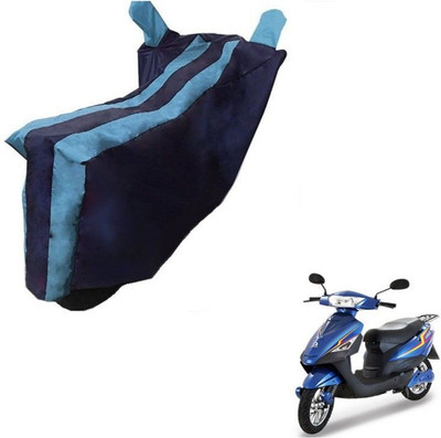 Mdstar Waterproof Two Wheeler Cover for Lohia(Oma Star, Black, Blue)