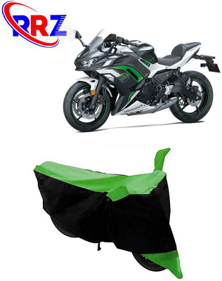 RRZ Waterproof Two Wheeler Cover for Kawasaki(Ninja 650, Black, Green)