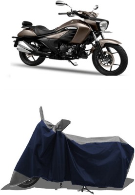 SUGASHRI Waterproof Two Wheeler Cover for Suzuki(Intruder 250, Grey, Blue)