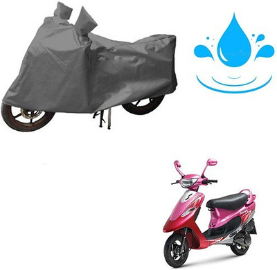 MMSSTAR Waterproof Two Wheeler Cover for TVS(Scooty Pep+, Grey)