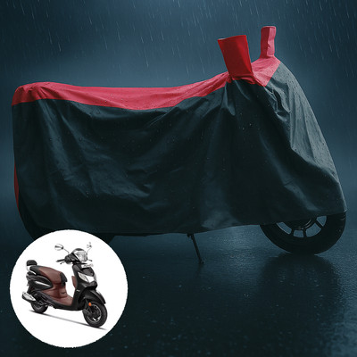 CODOKI Waterproof Two Wheeler Cover for Hero(Pleasure Plus, Grey, Red)