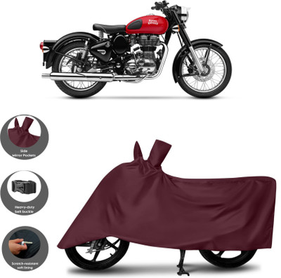 WMIZEXA Waterproof Two Wheeler Cover for Royal Enfield(Bullet 500, Maroon)