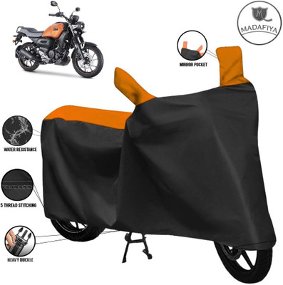 ZAQE Waterproof Two Wheeler Cover for Yamaha(FZ-X, Black, Orange)