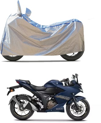 GOSHIV-car and bike accessories Waterproof Two Wheeler Cover for Suzuki(Gixxer SF, Silver)