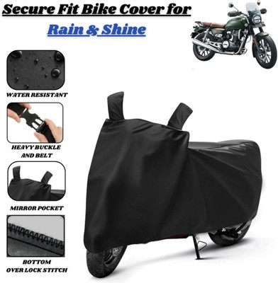 Delphinium Waterproof Two Wheeler Cover for Honda(CB350RS, Black)