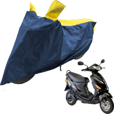 RiderShine Two Wheeler Cover for Hero(Electric Wave Dx, Blue, Yellow)