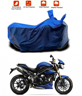 Mdstar Waterproof Two Wheeler Cover for Triumph(Speed Triple, Blue, Blue)