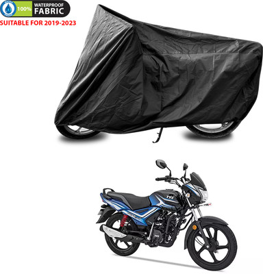 PAGORA Waterproof Two Wheeler Cover for TVS(Star City Plus BS6, Black)