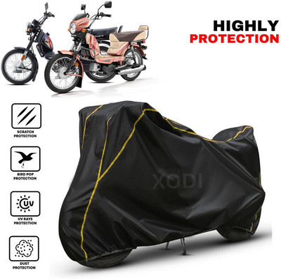 xodi Waterproof Two Wheeler Cover for TVS(XL 100, Black, Yellow)