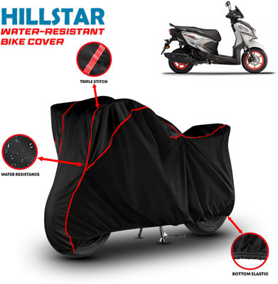 HILLSTAR Waterproof Two Wheeler Cover for Yamaha(Ray ZR, Black, Red)