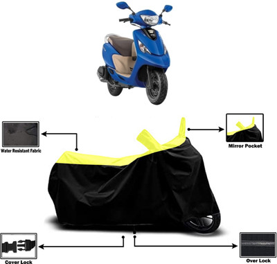 Amexride Two Wheeler Cover for TVS(Scooty Zest 110 BS6, Yellow)