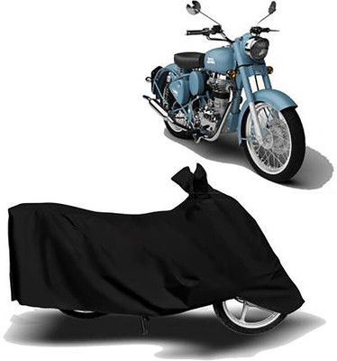 MMSSTAR Waterproof Two Wheeler Cover for Royal Enfield(Squadron Blue, Black)