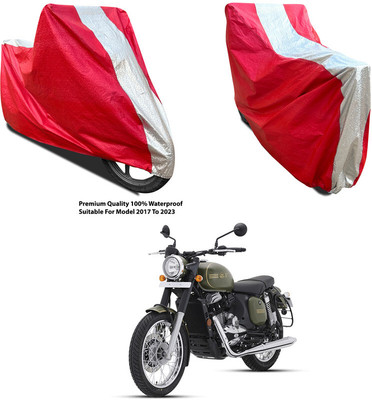 AutoGalaxy Waterproof Two Wheeler Cover for JAWA(Perak, Silver, Red)