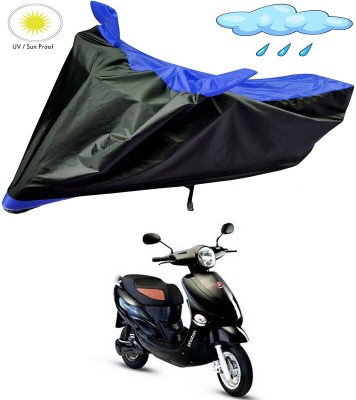 Genipap Two Wheeler Cover for Hero(Electric Photon, Black, Blue)