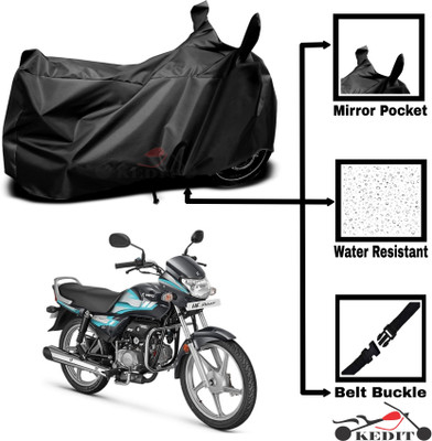 KEDIT Waterproof Two Wheeler Cover for Hero(HF Deluxe BS6, Black)
