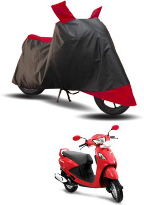 KEDIT Two Wheeler Cover for Hero(Pleasure Plus, Red, Black)