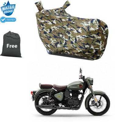 CODOKI Waterproof Two Wheeler Cover for Royal Enfield(Classic 350 Signals, Yellow)