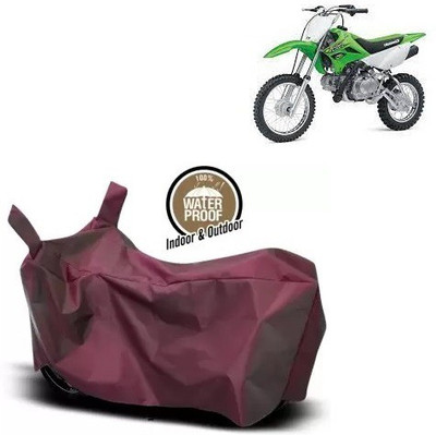 OliverX Waterproof Two Wheeler Cover for Kawasaki(KLX 110, Maroon)