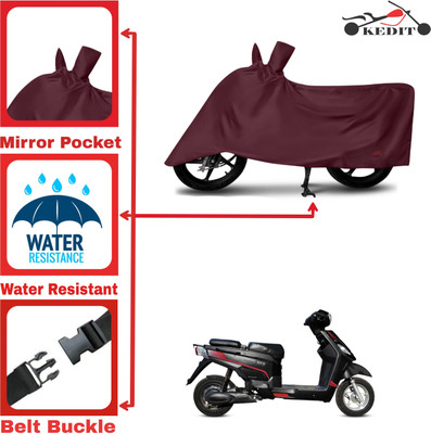 KEDIT Two Wheeler Cover for Hero(Electric NYX, Maroon)