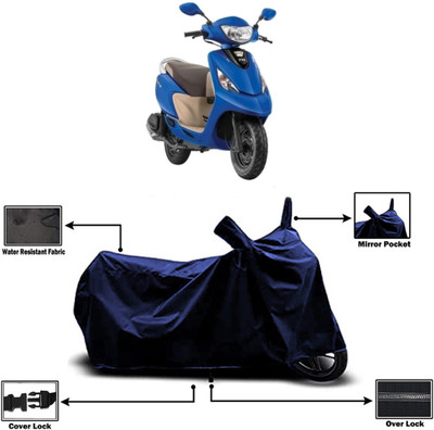 Amexride Two Wheeler Cover for TVS(Scooty Zest 110 BS6, Blue)