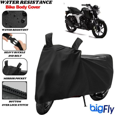 BigFly Two Wheeler Cover for TVS(Apache RTR 160, Black)