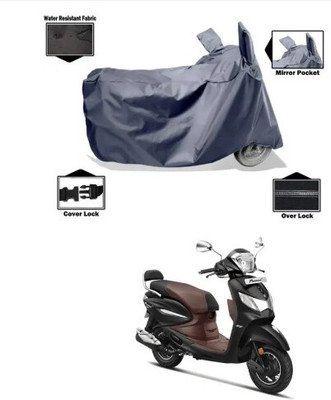 Tritika Waterproof Two Wheeler Cover for Hero(Pleasure Plus, Grey)