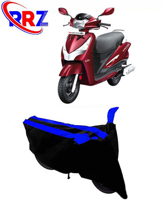 RRZ Waterproof Two Wheeler Cover for Hero(Destini 125, Black, Blue)