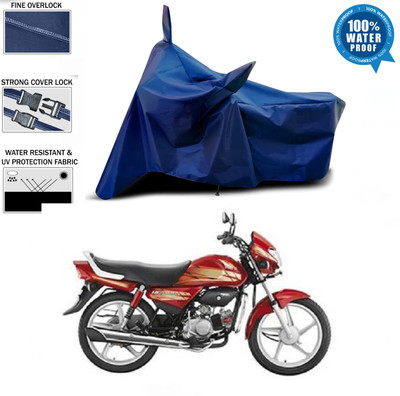 SK AUTO Waterproof Two Wheeler Cover for Hero(HF Deluxe, Blue)