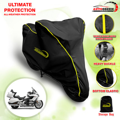 AUTOCOZEN Waterproof Two Wheeler Cover for Honda(Gold Wing, Black)