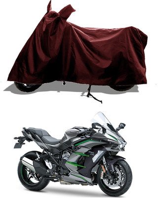 GROFATIK Two Wheeler Cover for Kawasaki(Ninja H2 SX BS6, Maroon)