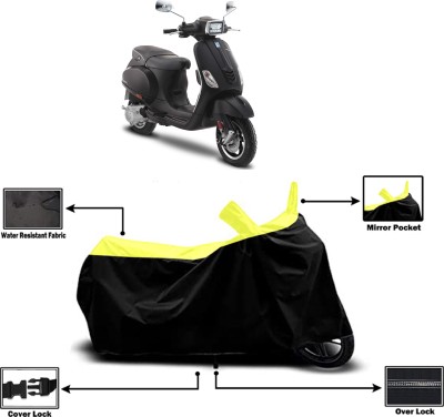 Amexride Two Wheeler Cover for Piaggio(Vespa SXL 125, Yellow)