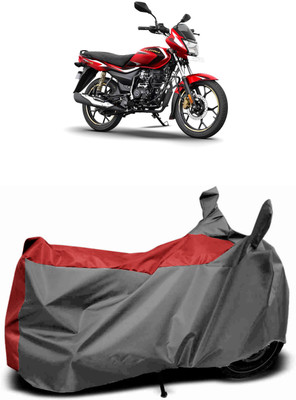 RM Collections Waterproof Two Wheeler Cover for Bajaj(Platina 100 DTS-i, Red, Grey)