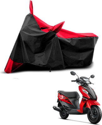 AASHTIK MART Two Wheeler Cover for Universal For Bike(Let's, Red, Black)