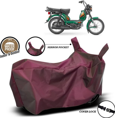 KEDIT Two Wheeler Cover for TVS(XL 100 Heavy Duty, Maroon)