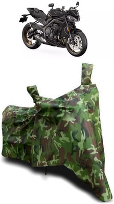 ATBROTHERS Waterproof Two Wheeler Cover for Triumph(Street Triple, Multicolor, Green)