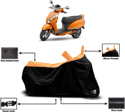 Amexride Two Wheeler Cover for TVS(Jupiter 125, Orange)