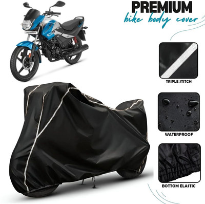 OliverX Waterproof Two Wheeler Cover for Hero(Passion, Black)