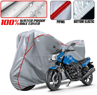 xodi Waterproof Two Wheeler Cover for Honda(Livo BS6, Silver, Red)