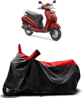 KEDIT Two Wheeler Cover for Honda(Activa, Red, Black)