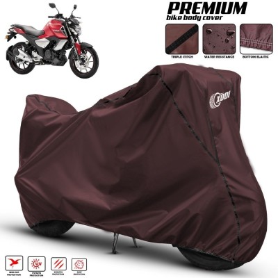 xodi Waterproof Two Wheeler Cover for Yamaha(FZ S V3.0 FI, Maroon, Black)