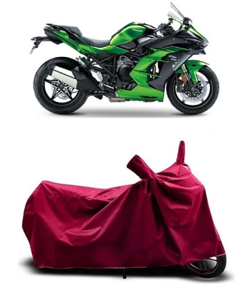 Coxtor Waterproof Two Wheeler Cover for Kawasaki(Ninja H2 SX, Maroon)