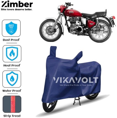 ZIMBER Waterproof Two Wheeler Cover for Royal Enfield(Bullet 350, Blue)