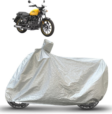 Caronix Waterproof Two Wheeler Cover for Royal Enfield(Meteor 350, Silver)