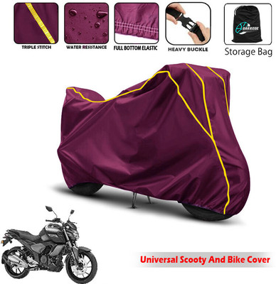 AUTOBIRSA Two Wheeler Cover for Yamaha(FZ-S Fi Version 3.0, Maroon)