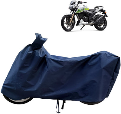 Horseyaart Waterproof Two Wheeler Cover for TVS(Apache RTR 200 Fi E100, Blue)